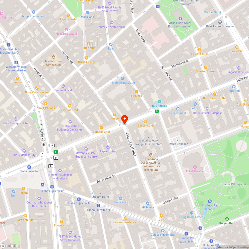 Felgyújtott kuka bejelentés helye