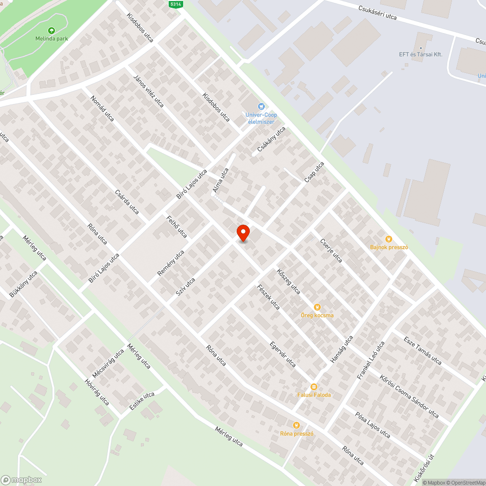 Autóknak csapódó, úttest fölé belógó faágak bejelentés helye