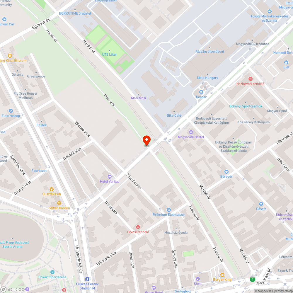 Balesetveszélyes biciklisáv bejelentés helye