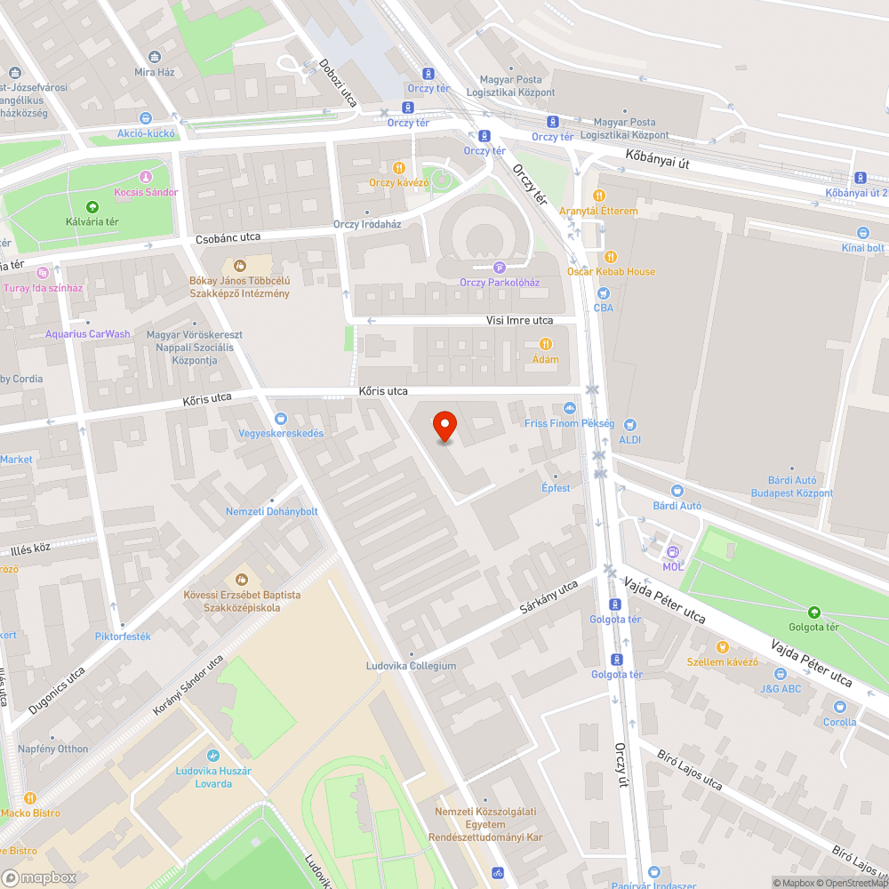 Elhagyott autó bejelentés helye