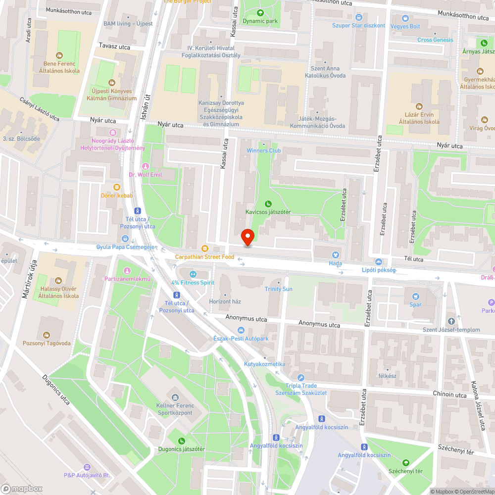 Kiszáradt fa bejelentés helye