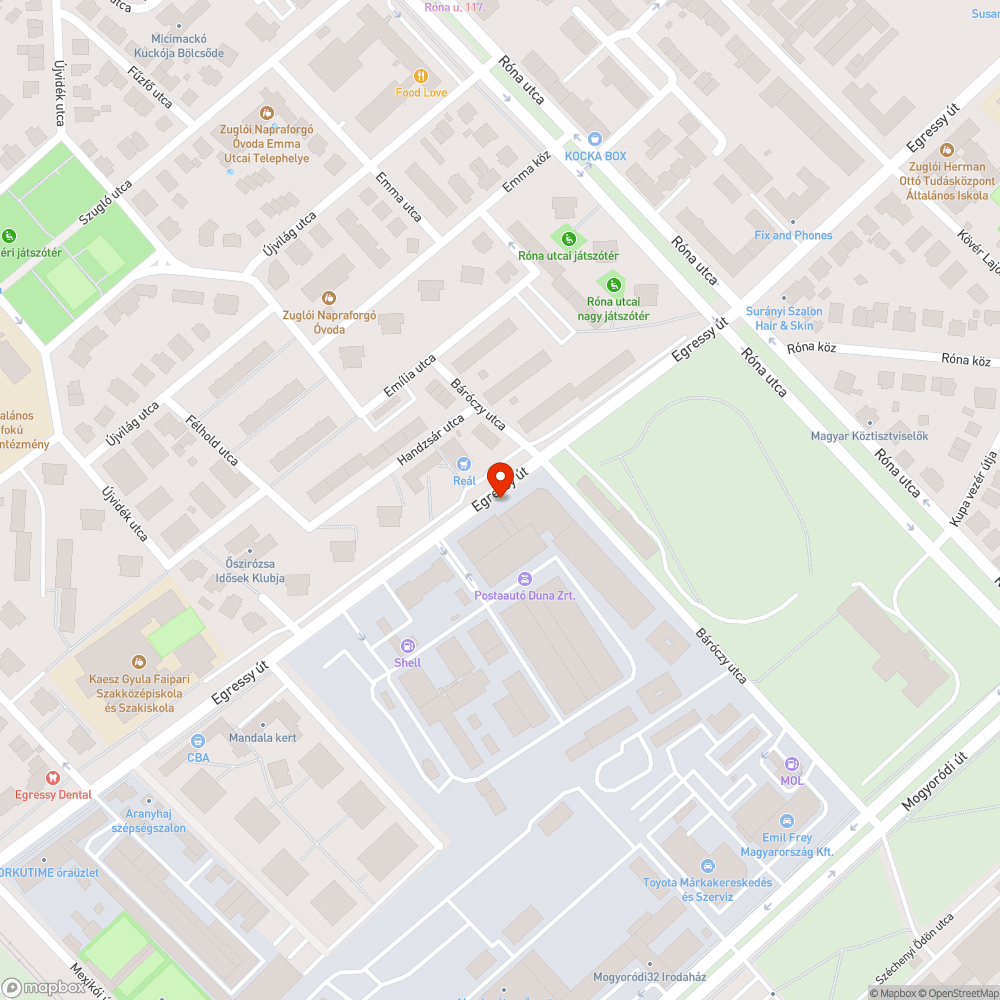 Posta Járműtelep megálló bejelentés helye