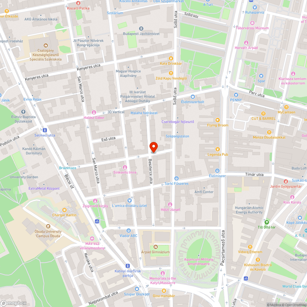 Kátyú a Szomolnok utcában bejelentés helye