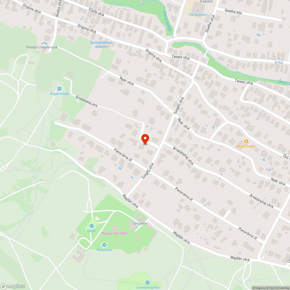 Nagymértékben sérült útburkolat bejelentés helye