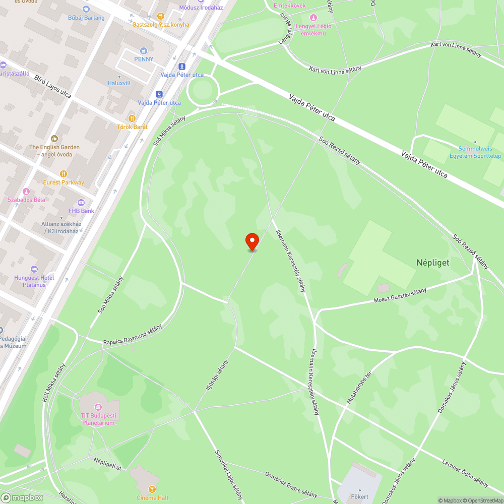 Elromlott ivókút (folyamatosan folyik) bejelentés helye