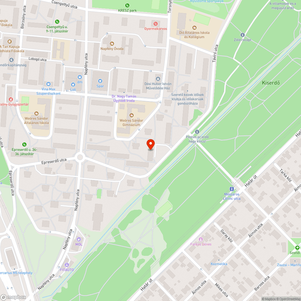 Közterületen elhelyezett hulladék bútor bejelentés helye