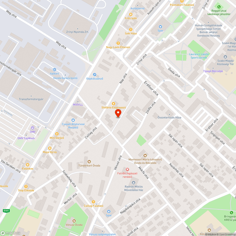 Roncs autó bejelentés helye