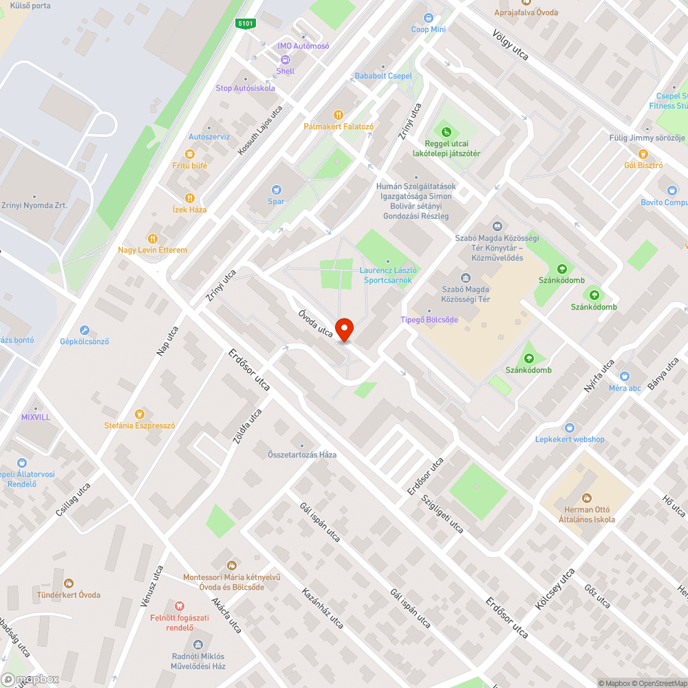 Roncs autó bejelentés helye