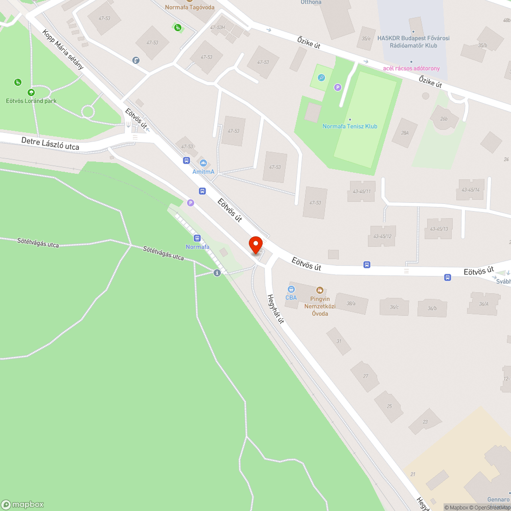 Szemétkupac Normafán bejelentés helye