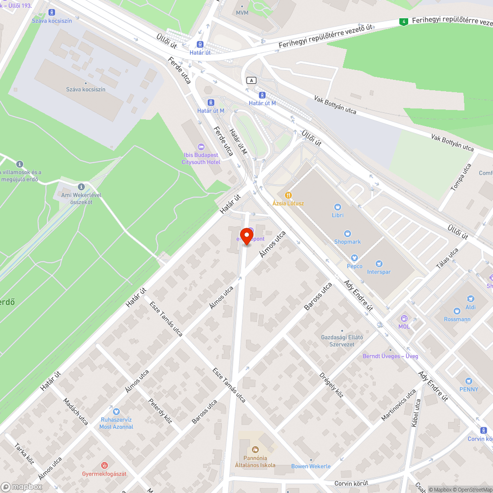 Madártetem az utcán bejelentés helye