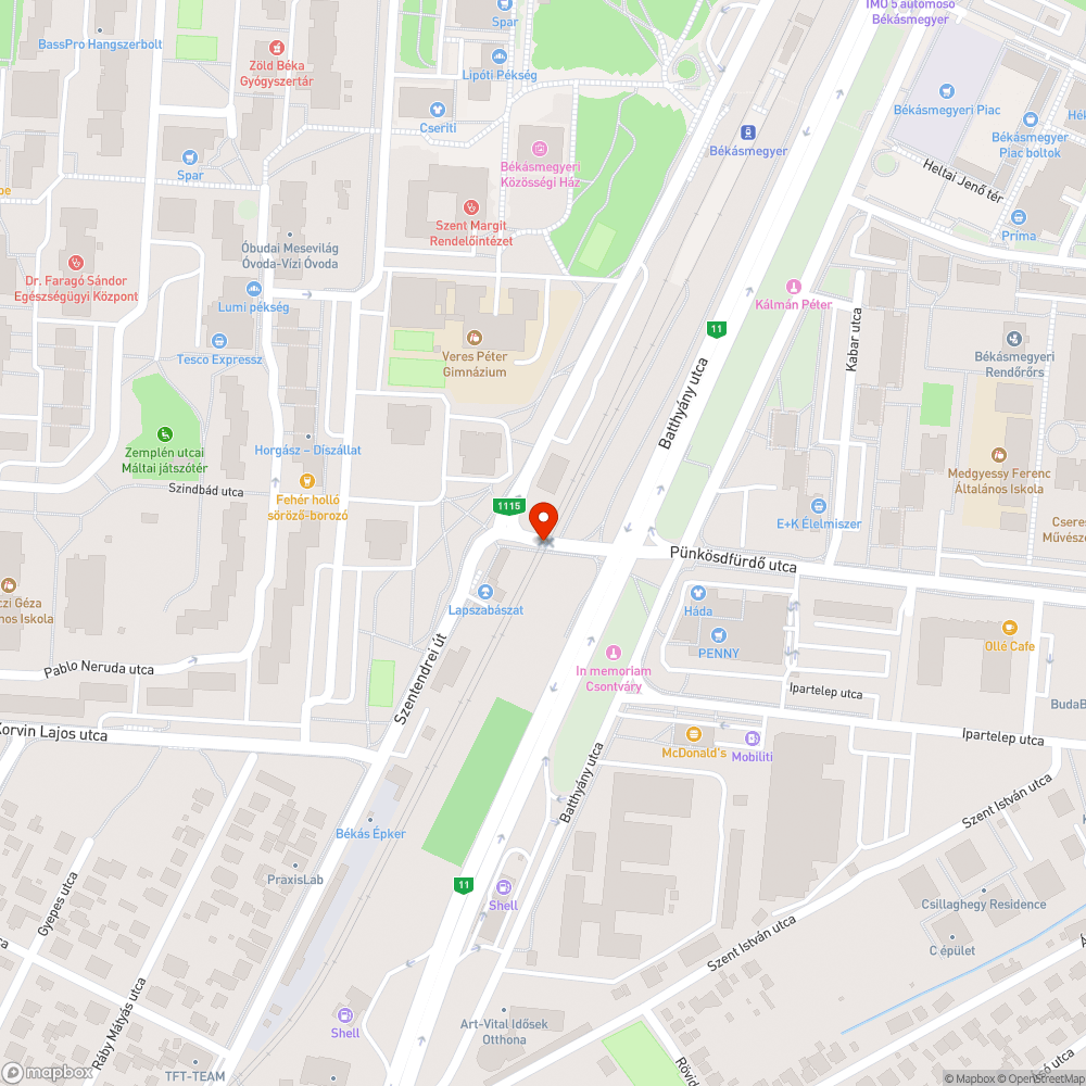 Átjáró botlásveszélyes bejelentés helye