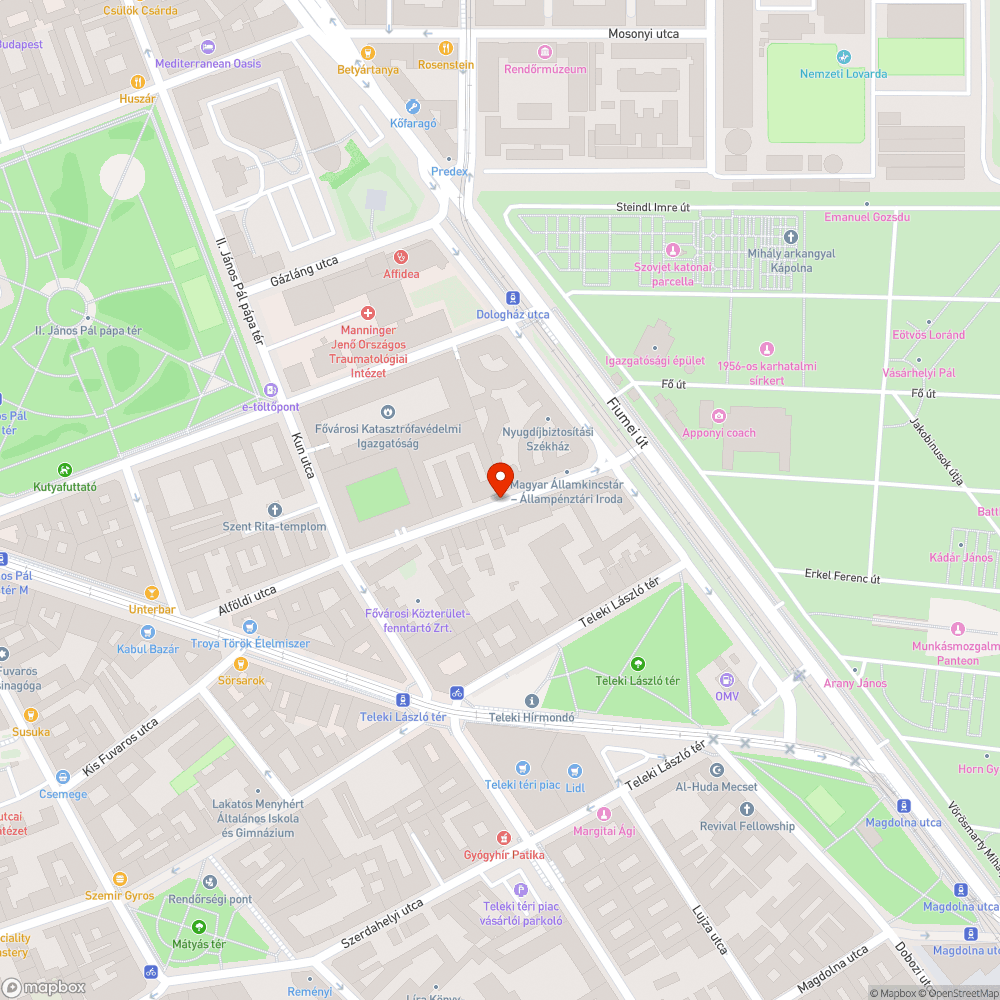 Hiányzó fa bejelentés helye