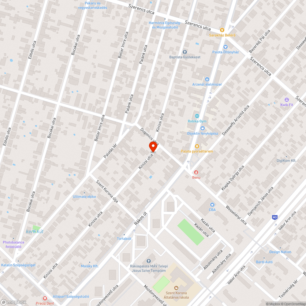 Kiégett/nem működő közvilágítás bejelentés helye