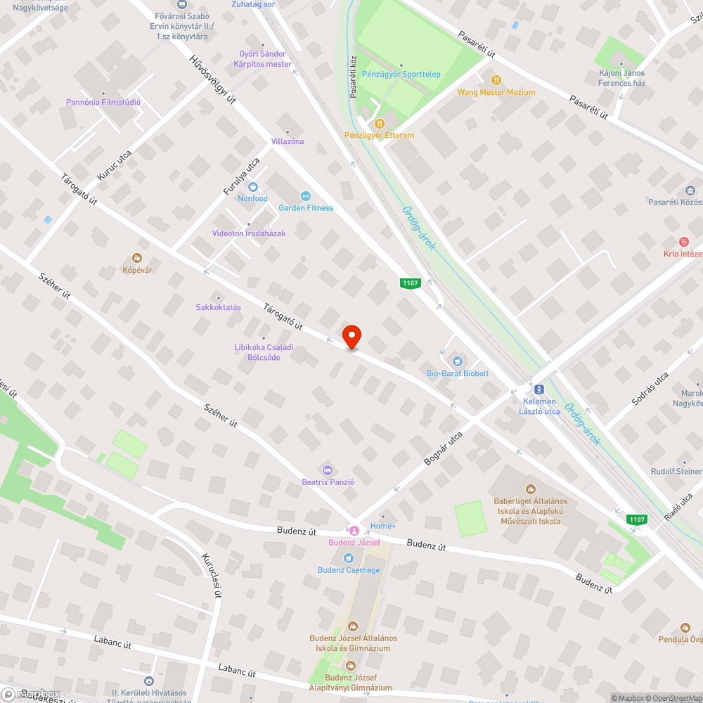 Szemét, üvegszilánkok a Tárogató úton bejelentés helye