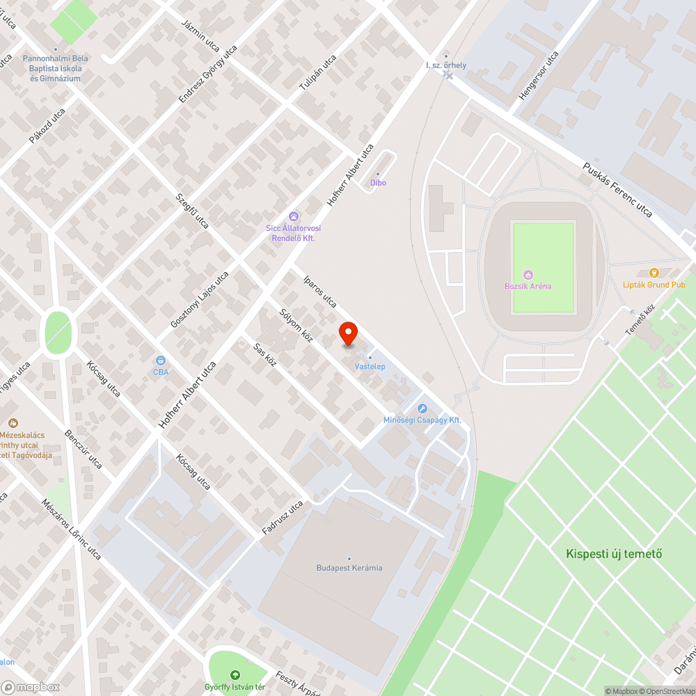 Járda bejelentés helye