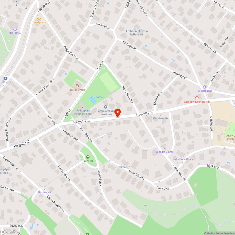 A buszmegálló nem fedett bejelentés helye