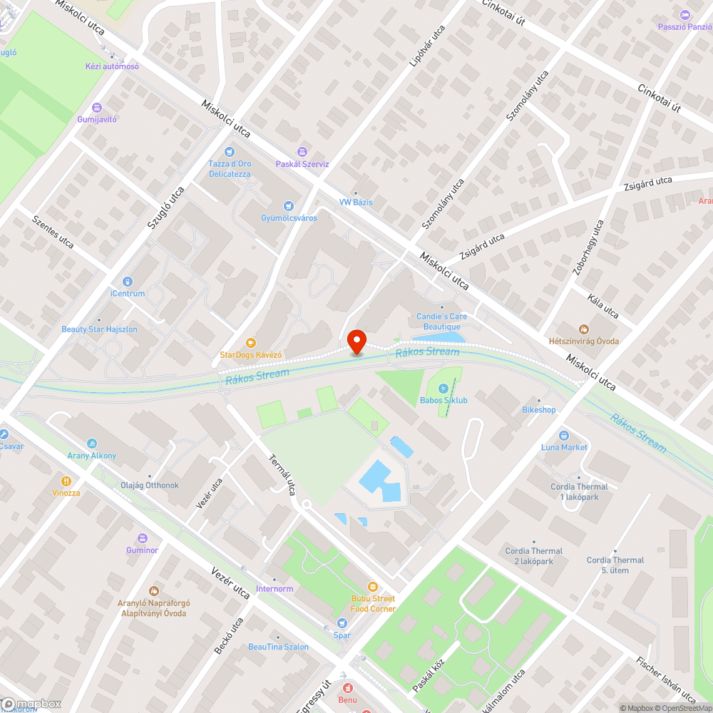 Olajszennyeződés a Rákos-patakban bejelentés helye