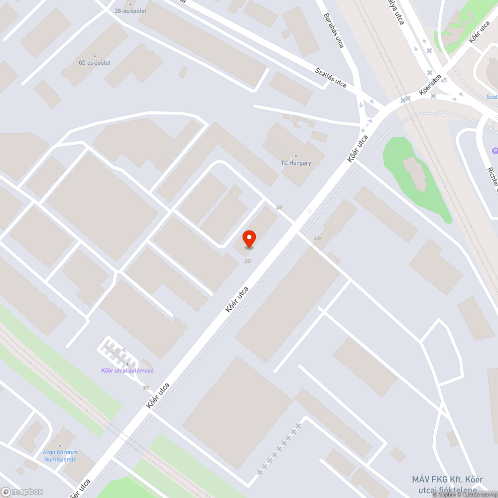 Egy balesetveszélyes aknafedél bejelentés helye