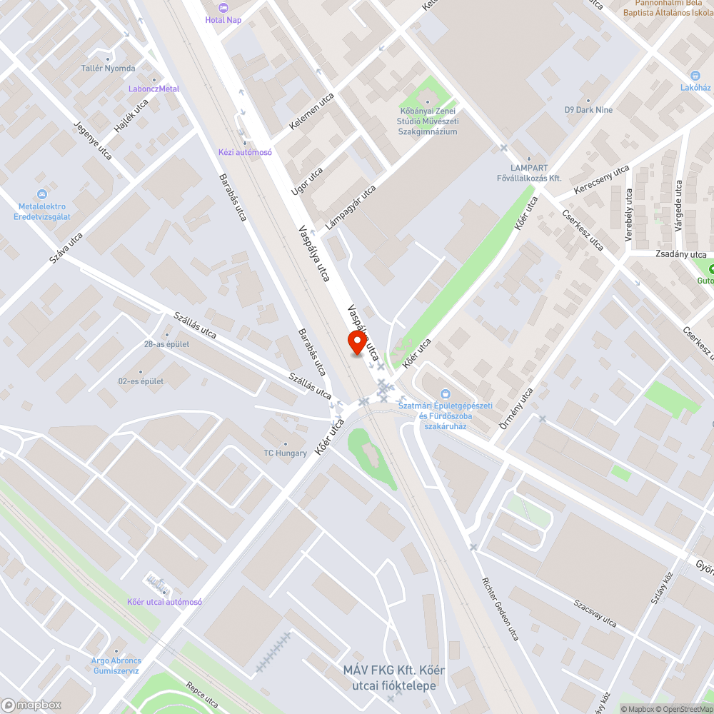 Egy balesetveszélyes akna bejelentés helye