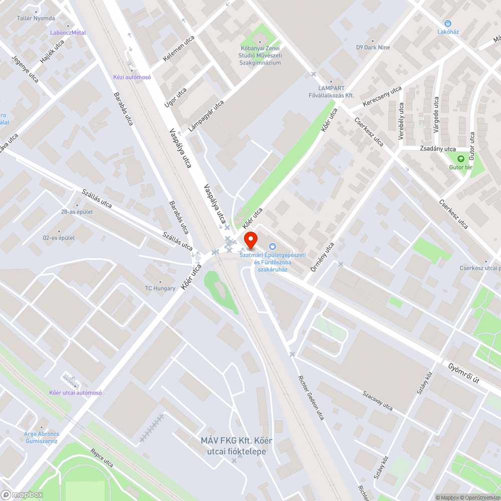 Egy rongálódott fedél nélküli közmű akna bejelentés helye