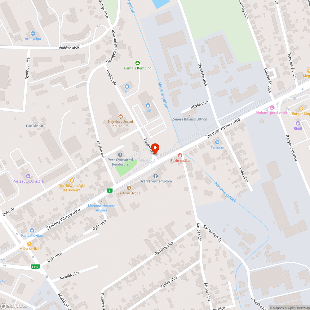 Pécs, Puskin téri jelzőlámpa problémája bejelentés helye