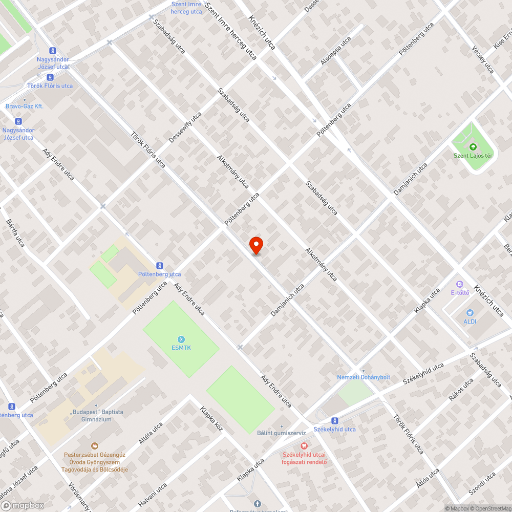 Balesetveszélyes gyalogjárda bejelentés helye