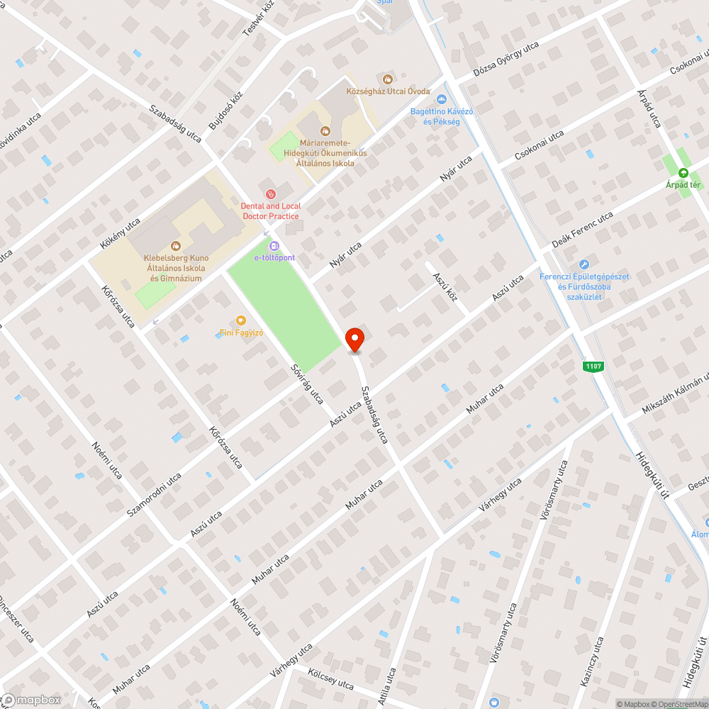 Kiszáradt fa bejelentés helye