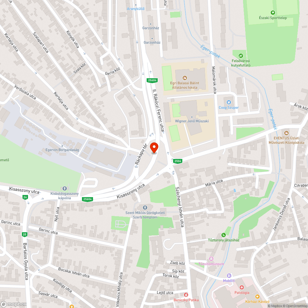 Eger II.Rákóczi Ferenc utcai felül és aluljáró állapota! bejelentés helye