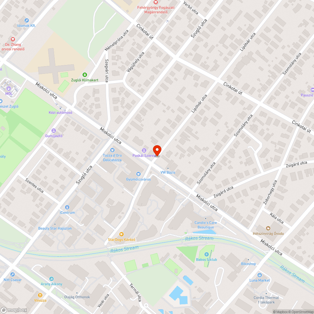 Kátyú bejelentés helye