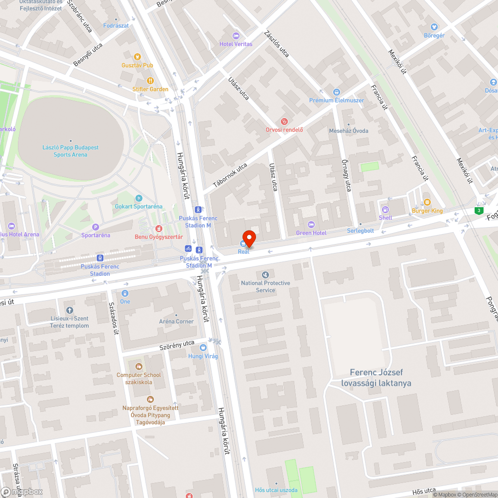 Beszakadt járdaszegély és otthagyott forgalomtechnikai oszlopok a Kerepesi úton. bejelentés helye