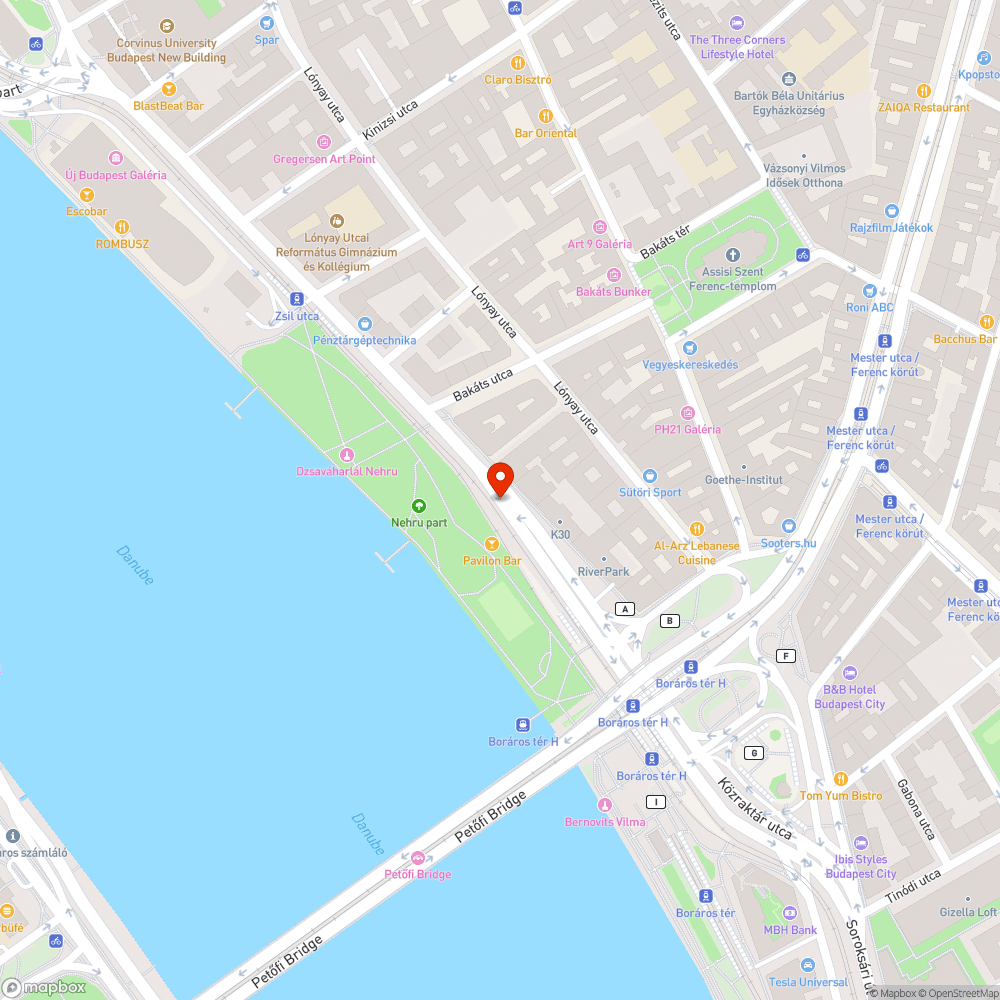 "Talpfa" tárolás a Boráros térnél. bejelentés helye