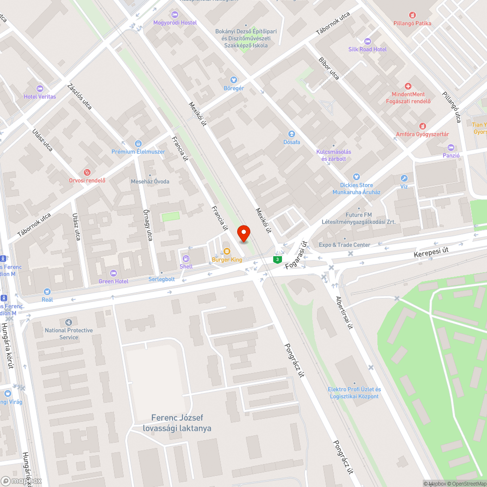 Kőtörmelékek és szemét a Francia út melletti töltésnél. bejelentés helye