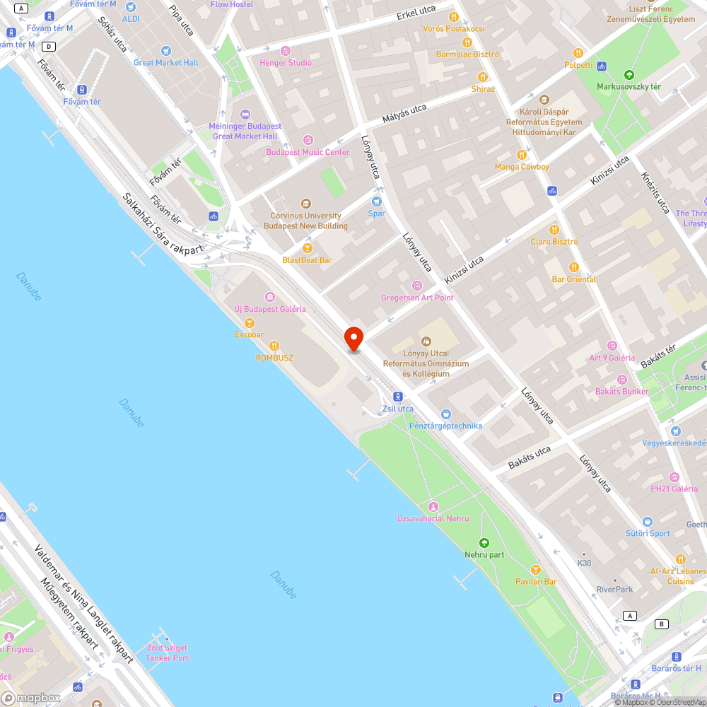 Megrongált, hiányos díszszegélyek a Bálna mellett. bejelentés helye