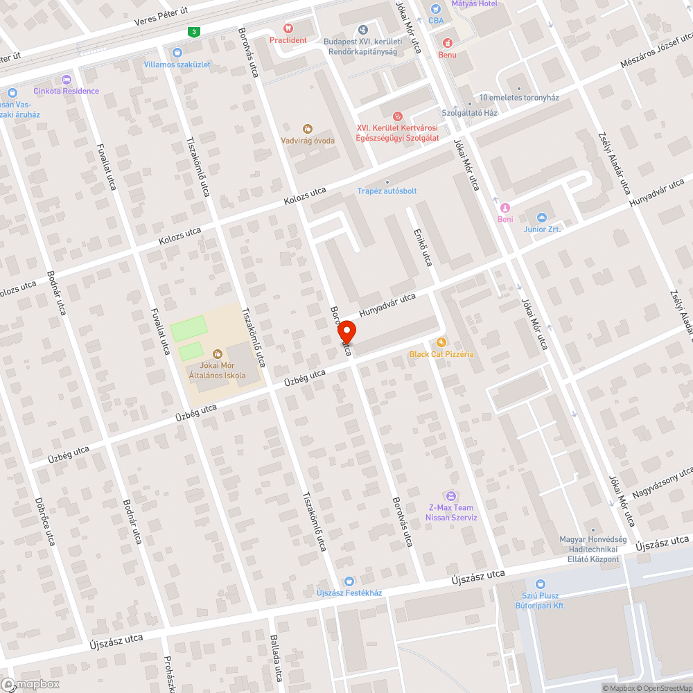 krónikus kátyú a Borotvás utcán bejelentés helye