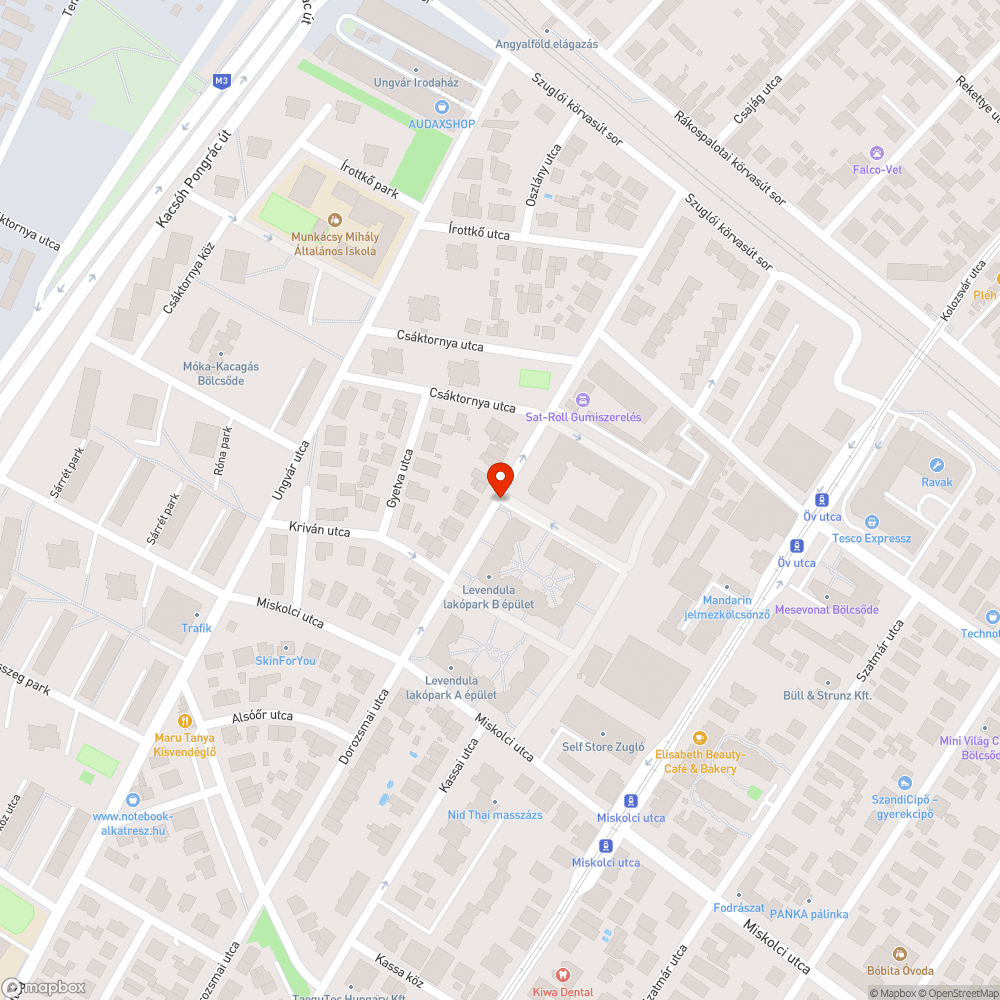 Elhagyott törött autó bejelentés helye