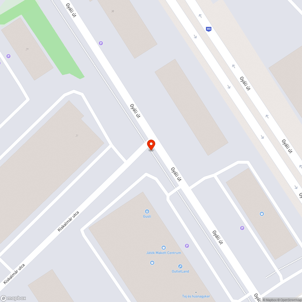 Földből kidöntött poller - Gyáli út bejelentés helye