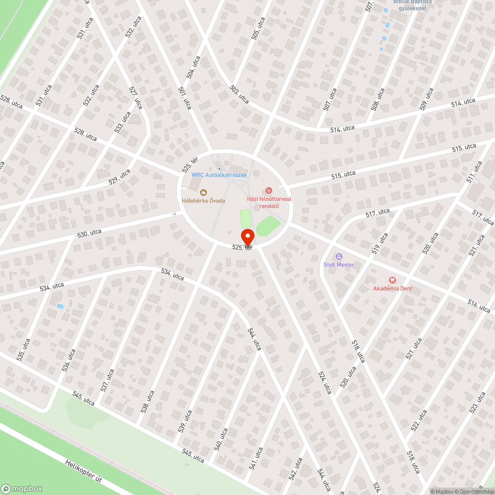 Szemetes közterület a busz végállomás környékén bejelentés helye