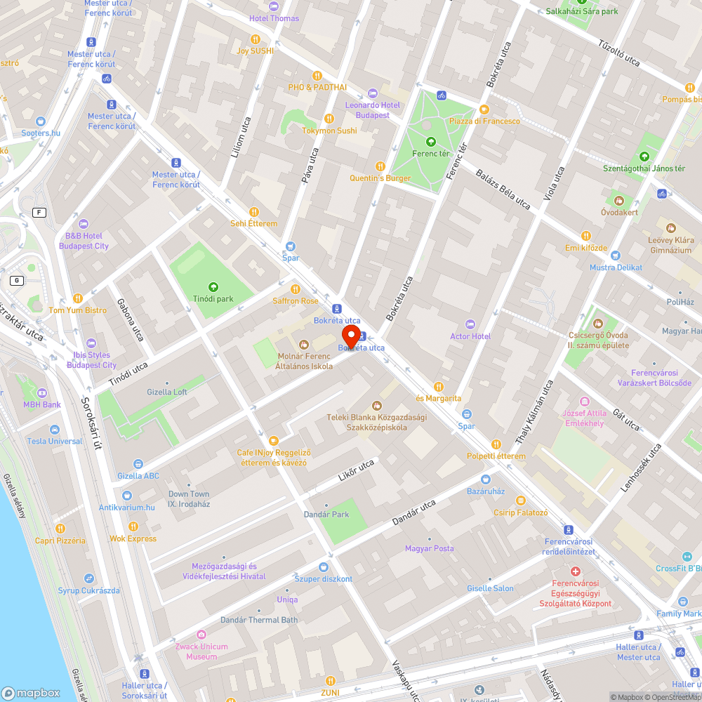 Elhagyott autó bejelentés helye