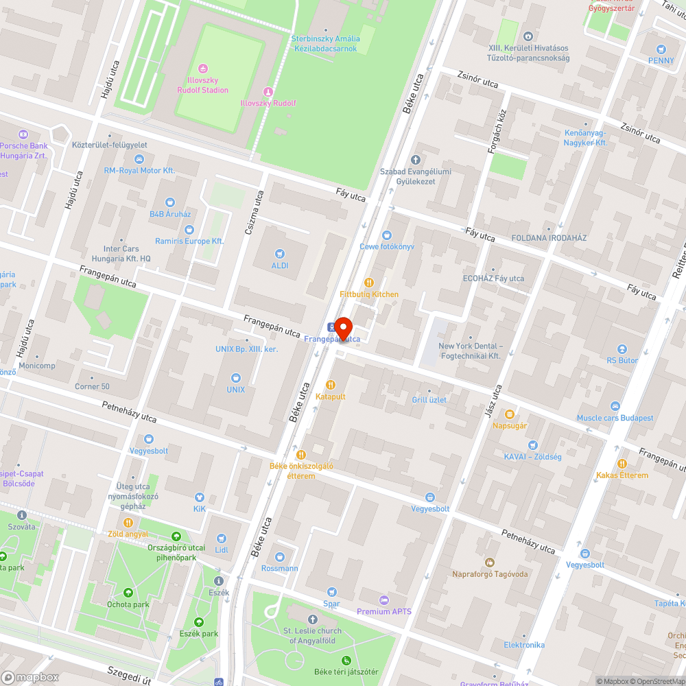 1135 Jász -Frangepán sarka kátyú bejelentés helye