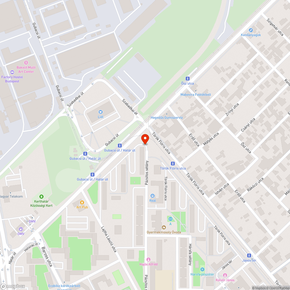 Szemetes közterület bejelentés helye