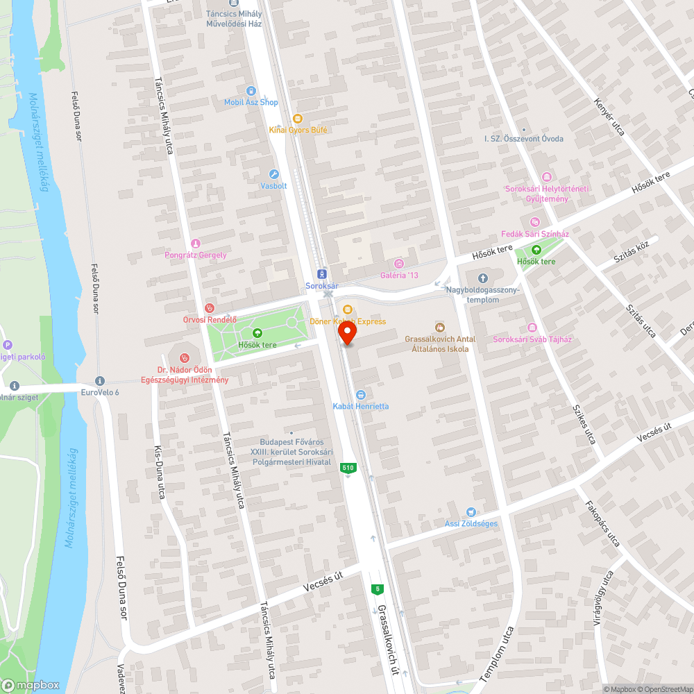 Kátyú bejelentés helye