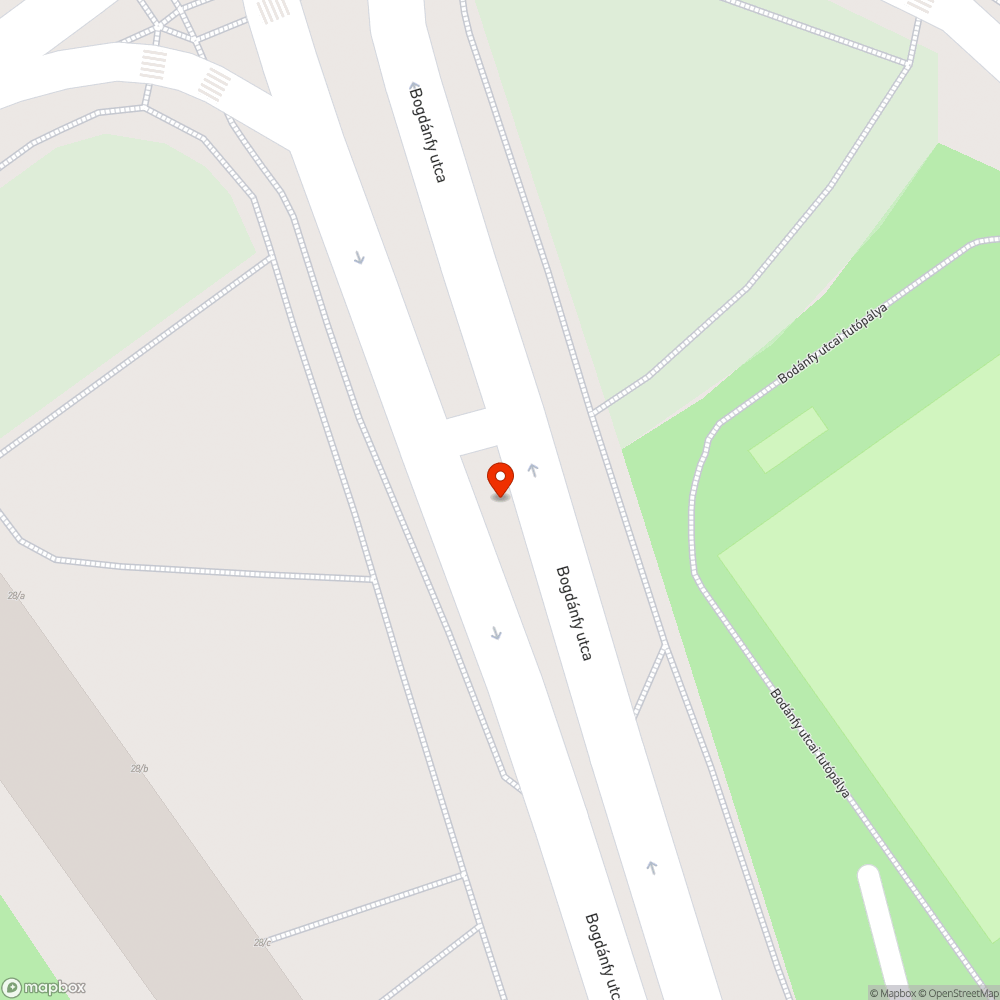 törött tábla a Bogdánfy elején bejelentés helye