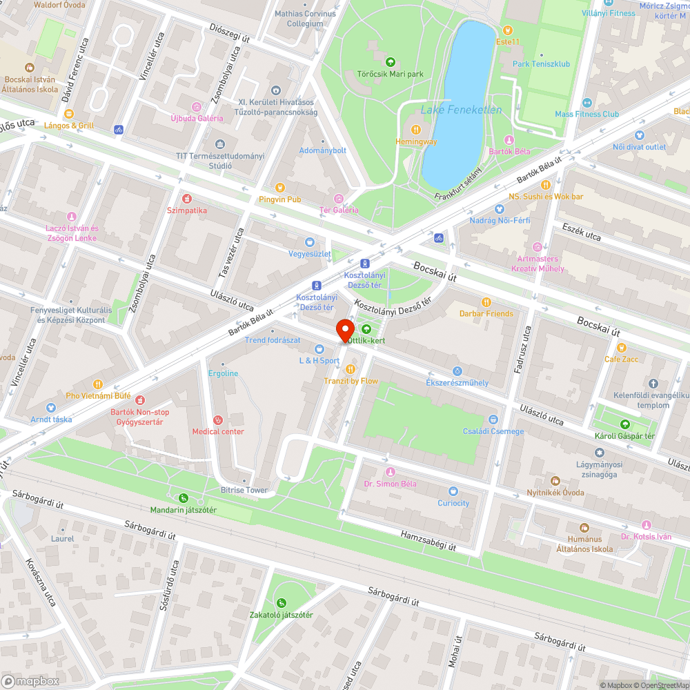 Lekopott "járműforgalom elől elzárt terület"-felfestés bejelentés helye