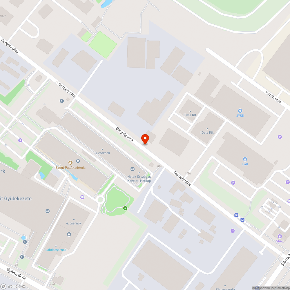 Útra belógó akácfa-ágak bejelentés helye