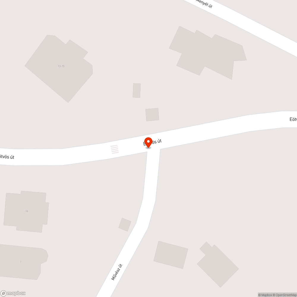 Eötvös út - járda hiánya, az út túloldalára átkelés veszélyes bejelentés helye