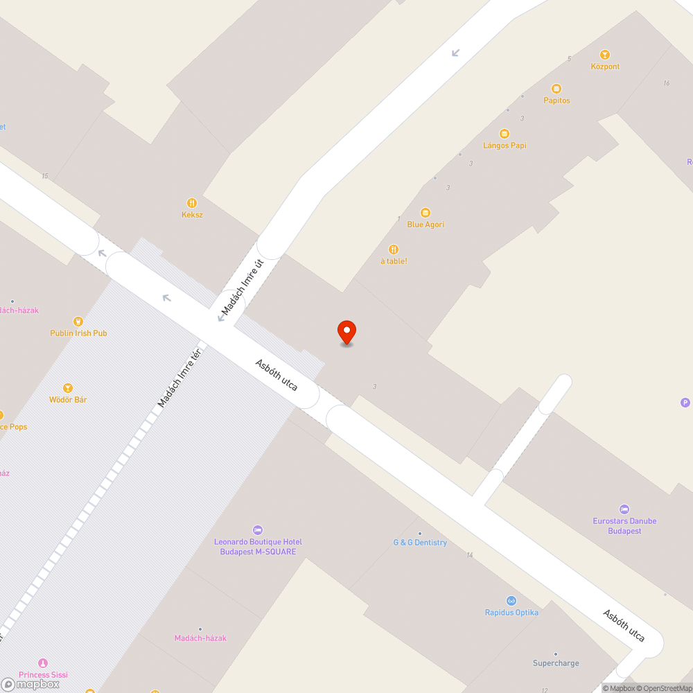 Az Arcadia hotel kiégett izzói bejelentés helye