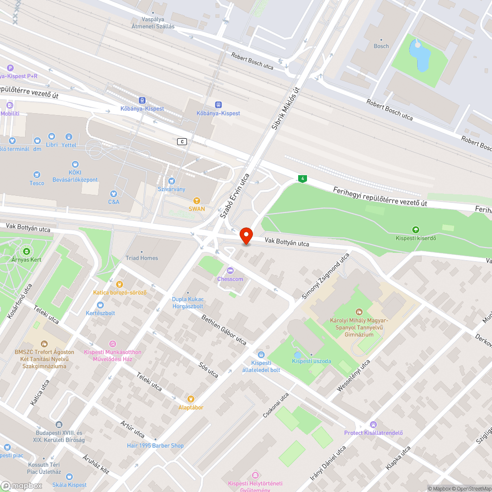 Vak Bottyán utcai fasor, illegális parkoló bejelentés helye