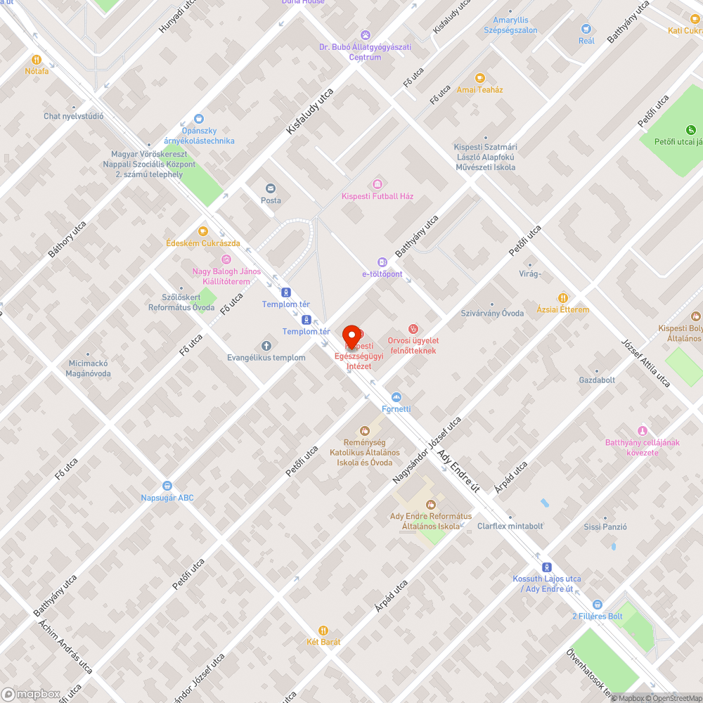 Kidöntött pollerek az SZTK parkolójában bejelentés helye