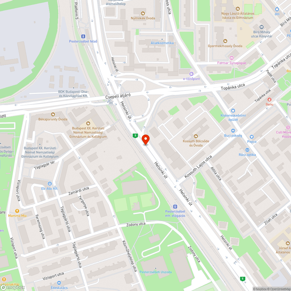 Szemetes padka bejelentés helye