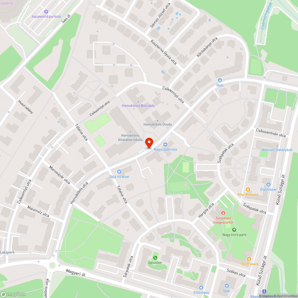 Beszakadt csapadékvízgyűjtő fedél, térkő bejelentés helye